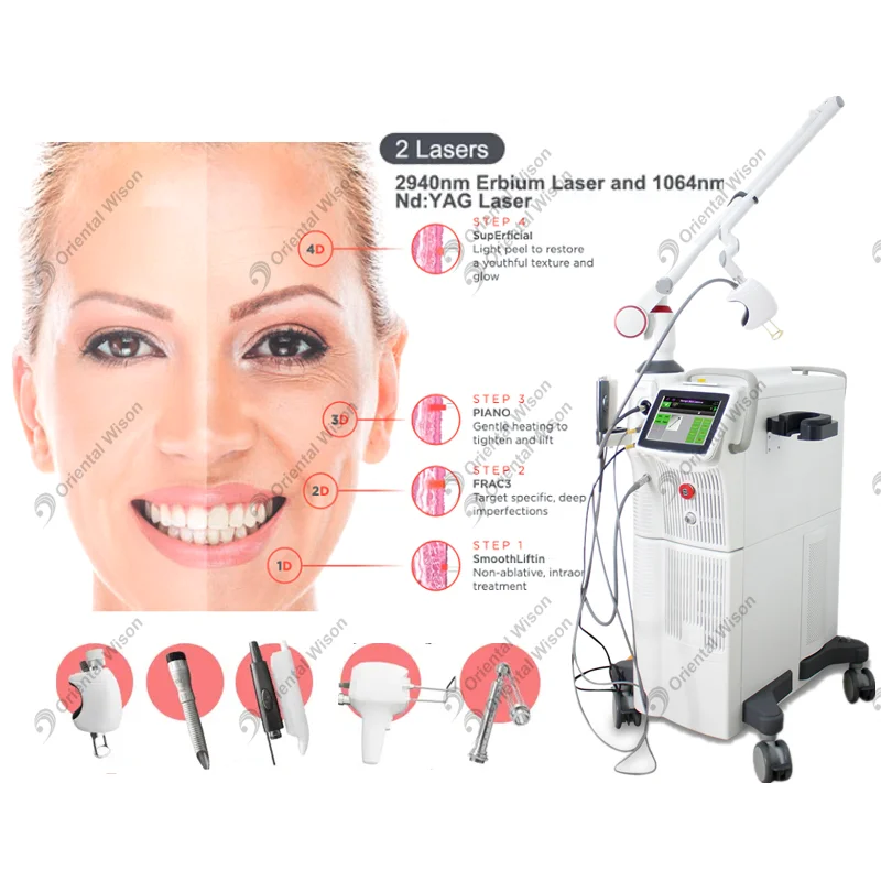 4d 2940nm Erbium Laser 1064 nm ND YAG Laser 4D Anti-Aging Beauty Machine