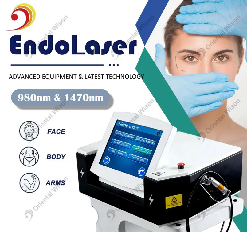 980+1470nm laser lipolyse maskine