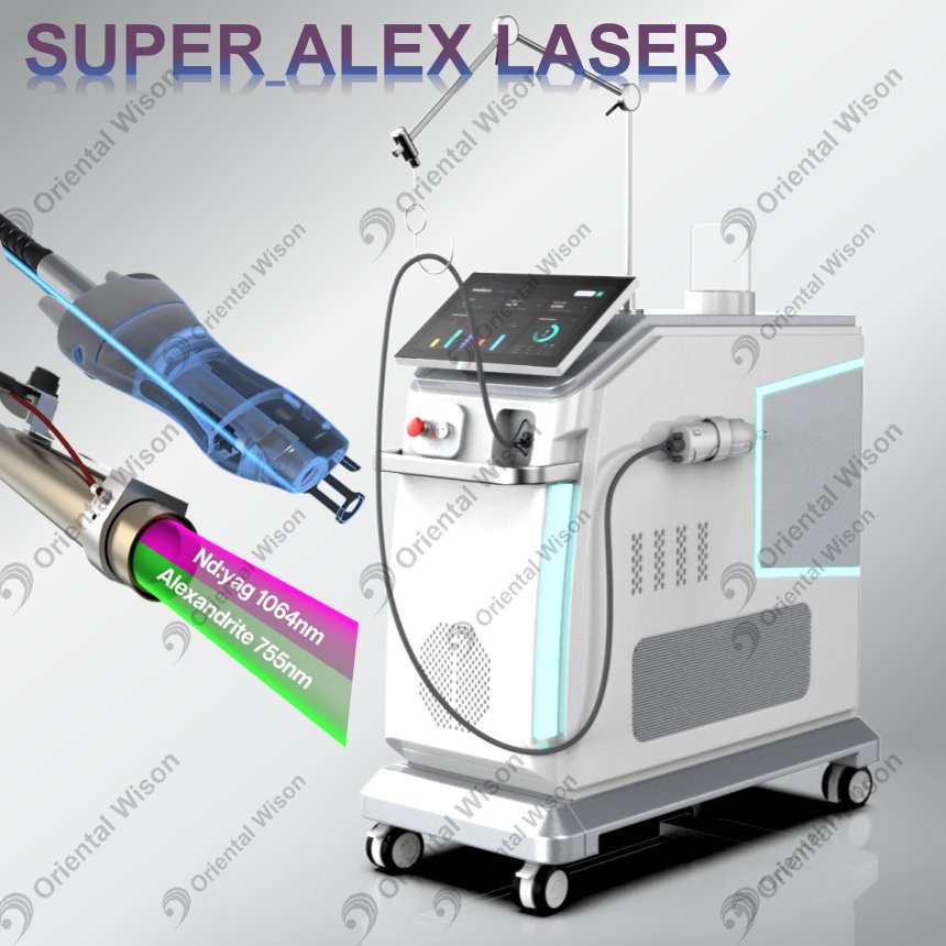 Alexway Alexandrite Laser Hårfjerning ND YAG Langpulslaser Vaskulær Pigmentfjerning Skønhedsudstyr