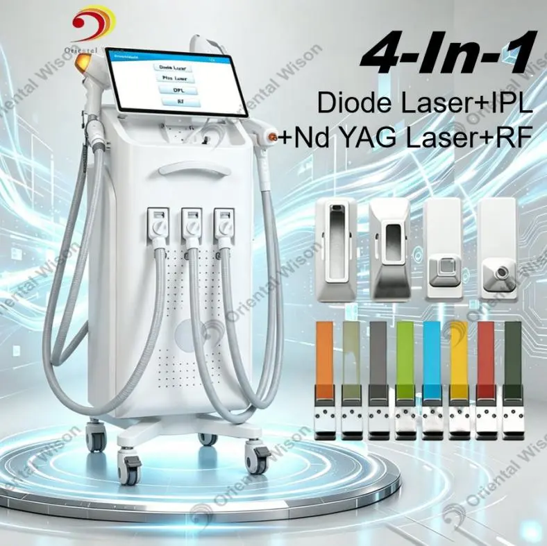 Diode Laser IPL YAG Laser RF Maskine